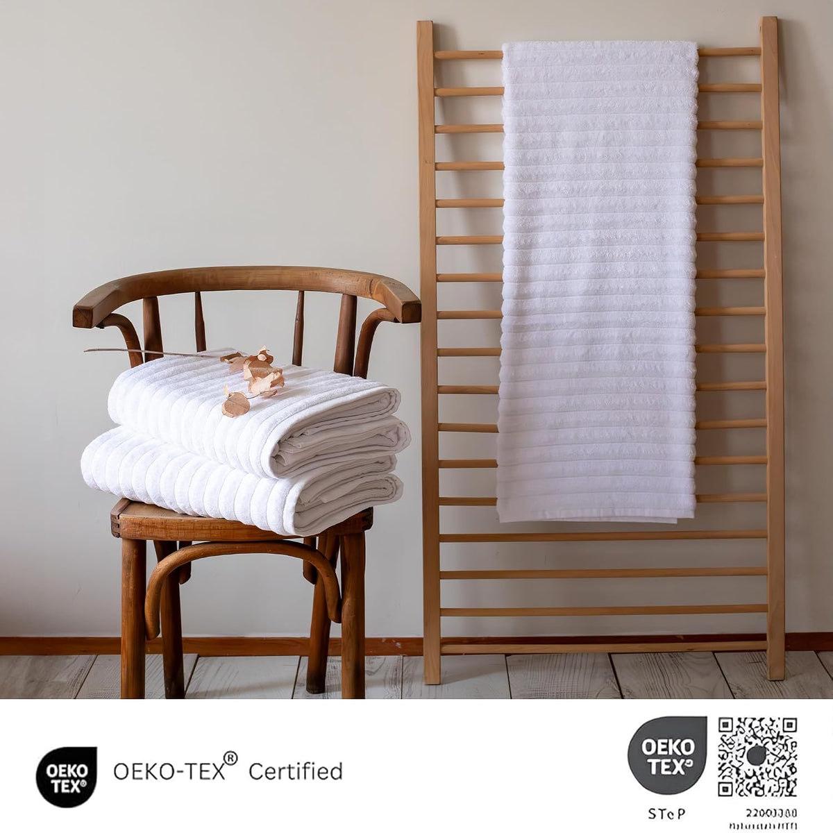 classic turkish towels ctt - luxury 3 piece, side view