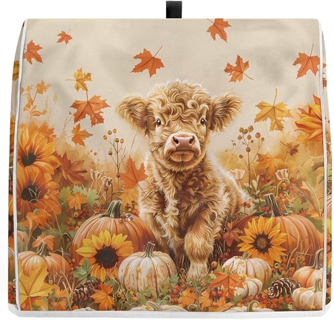 Highland Cow Stand Mixer Cover 4.5-5 Quart Pumpkin Kitchen Appliance Covers - Image 7