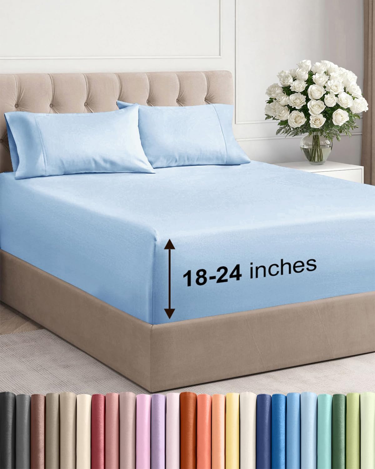 cgk extra deep twin sheet set - 4pc, main product view