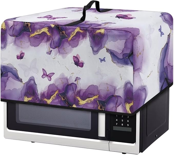 Microwave Oven Dust Cover, Marble Heat-Resistant Waterproof Polyester Fabric by Unknown