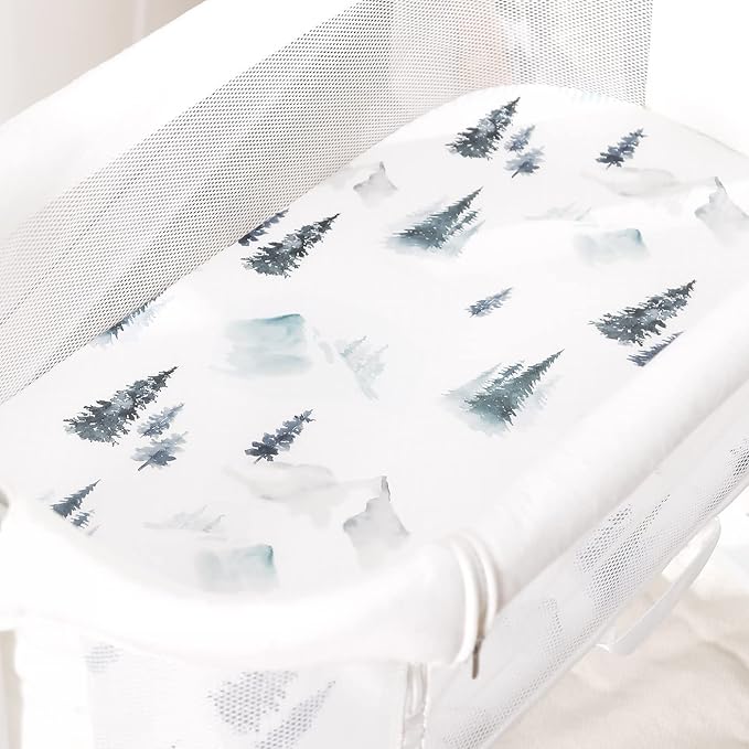 GRSSDER Stretchy Ultra Soft Fitted Bassinet Sheet Set 3 Pack, Universal Fit - Image 8