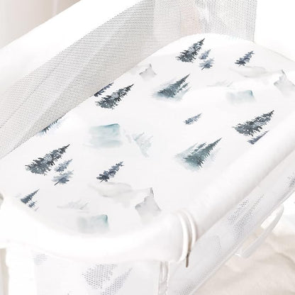 GRSSDER Stretchy Ultra Soft Fitted Bassinet Sheet Set 3 Pack, Universal Fit - Image 8