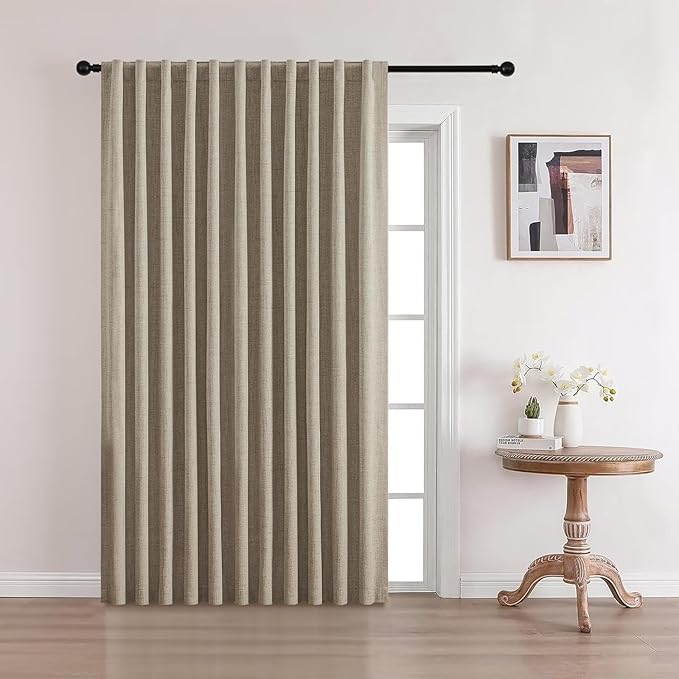 CUCRAF Custom 100% Total Blackout Curtains, Linen Back Tab and Rod Pocket by CUCRAF