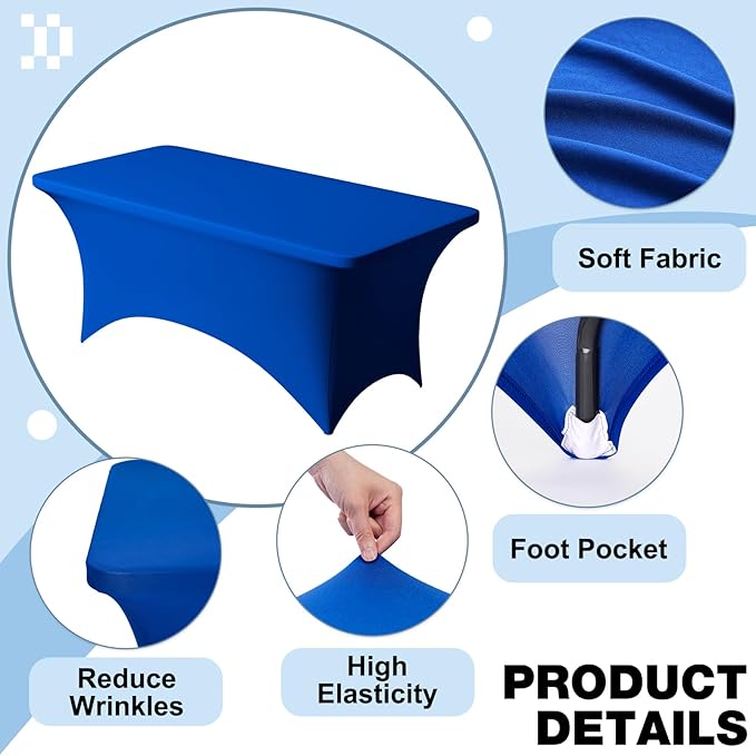 Trlyc 1 Pack 6FT Spandex Table Cloth - Image 3