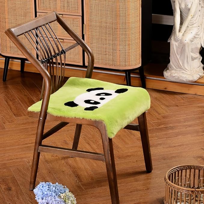 LLB Sheepskin Chair Covers Office Chair Cushion Dining Room Chair Pads Desk - Image 2