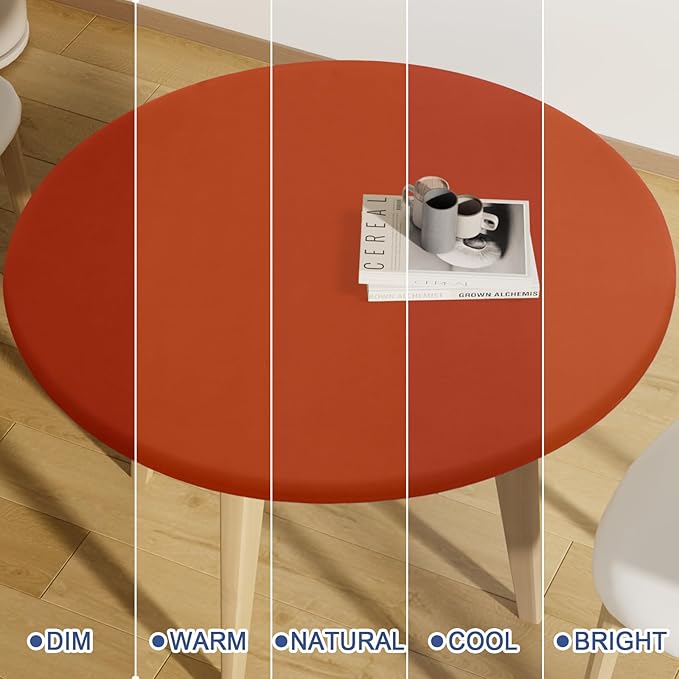Round Spandex Thanksgiving Tablecloth, Elastic Fitted Waterproof Tablecloths - Image 7