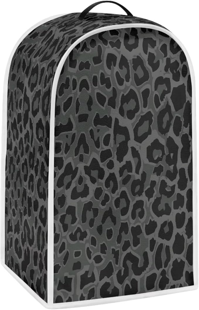 Talayituse Black Leopard Print Blender Dust Cover, Fingerprint Protection Cover - Image 2