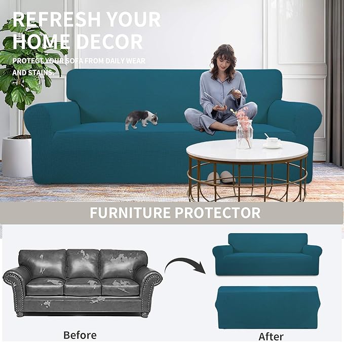 Easy-Going Stretch Oversized Loveseat Slipcover 1-Piece Sofa Cover Furniture - Image 4
