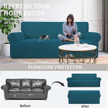Easy-Going Stretch Oversized Loveseat Slipcover 1-Piece Sofa Cover Furniture - Image 4