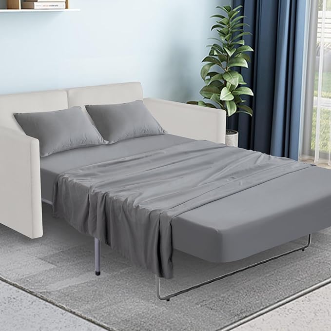SPRINGSPIRIT Sleeper Sofa Queen Sheets Set, 4 Piece Bed Sheets Set Up to 8" - Image 4
