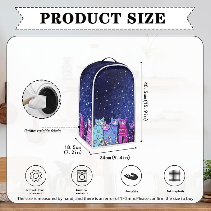 Talayituse Galaxy Cat Print Blender Cover Kitchen Appliance Covers Stand Mixer - Image 6