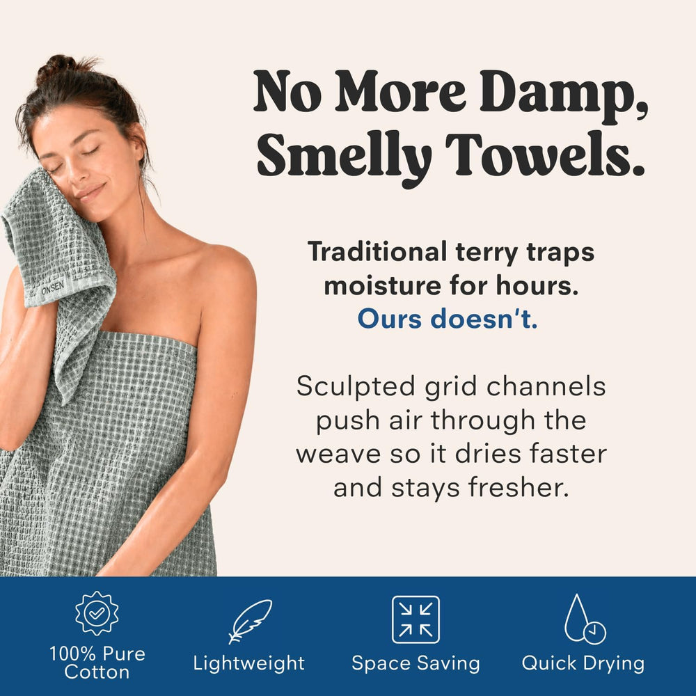 ONSEN Sculpted Terry Towel Set - Spruce