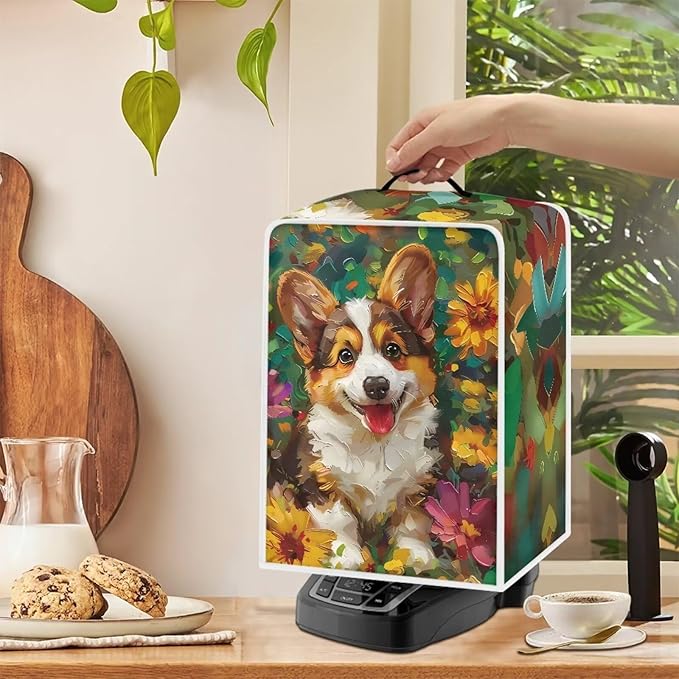 Mumeson Cartoon Corgi Coffee Maker Machine Dust Cover Blender Protection Case - Image 3