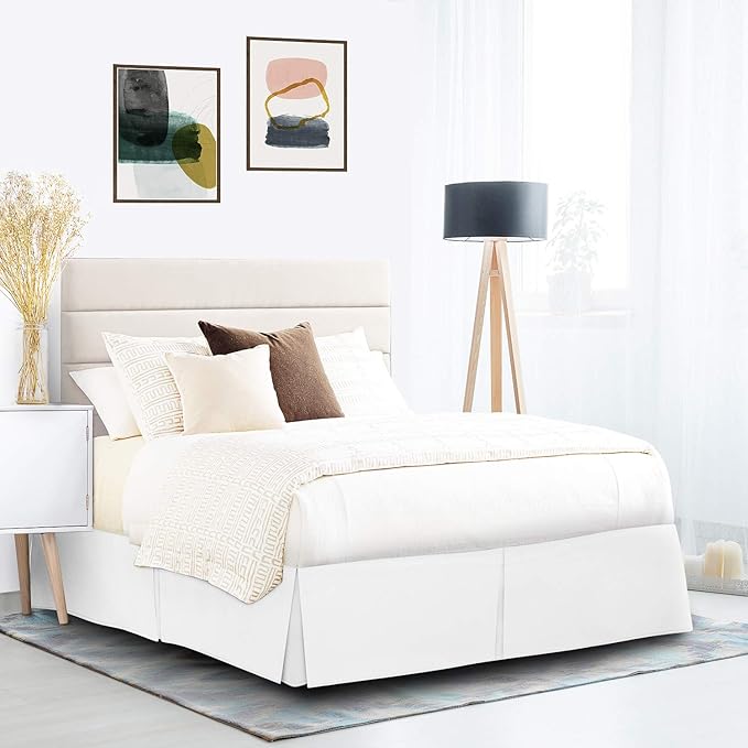 Nestl White Twin XL Bed Skirt - Image 9