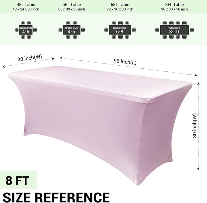 Obstal 8Ft Stretch Spandex Table Cover - Image 4