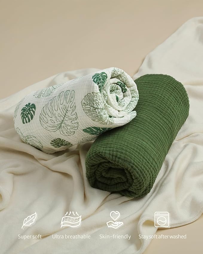 Blissful Diary Muslin Mini Crib Sheets, Pack and Play Mattress Sheets Fitted - Image 8