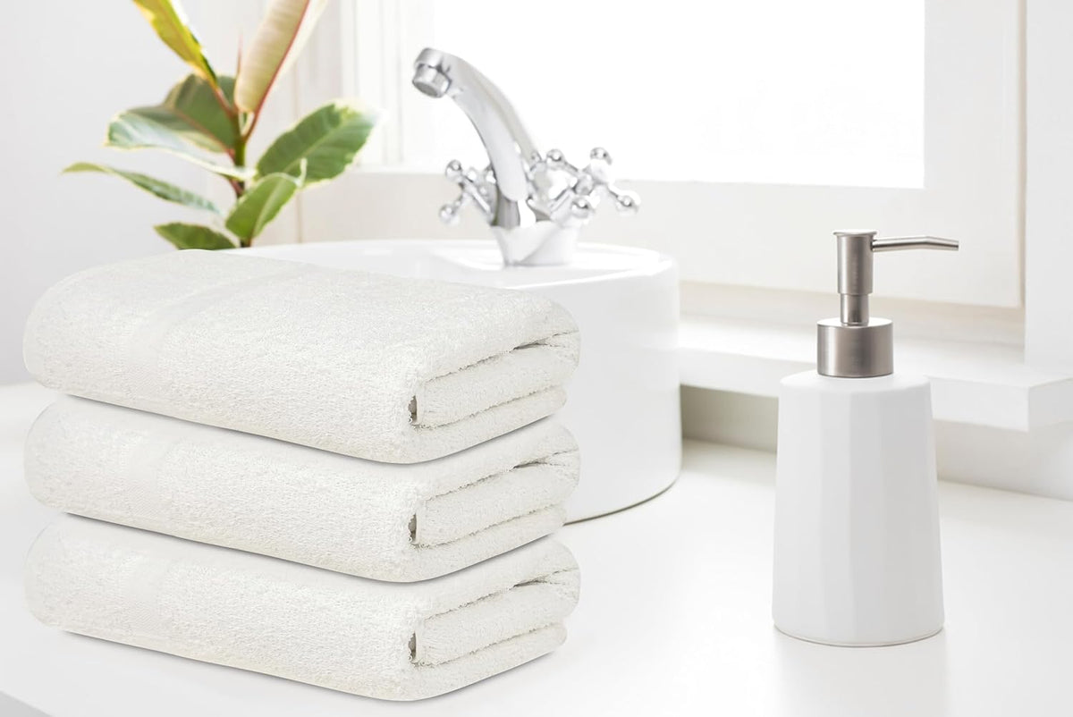 zuperia white bath towels bulk 12 pack (22, main product view