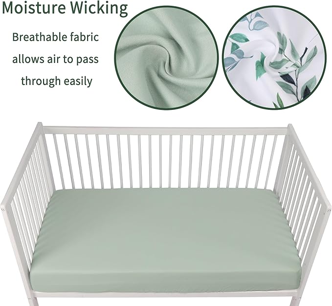Baby Crib Sheets for Boys Girls, 2 Pack Fitted Crib Sheet for Standard Crib and - Image 3