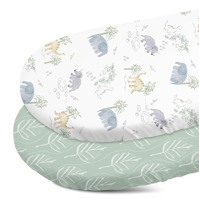 Gllquen Baby Bassinet Sheets Set 2-Pack, Breathable Cozy Bassinet Fitted Sheet by GLLQUENBABY