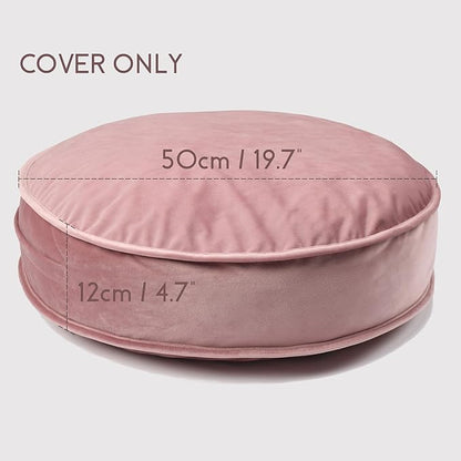 Round Floor Pillow Cover Velvet Throw Seating Pouf Yoga Meditation Cushion - Image 3
