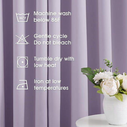 HOMEIDEAS Lilac Blackout Curtains - Image 2