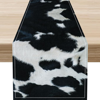Cow Print Table Runner by Unknown
