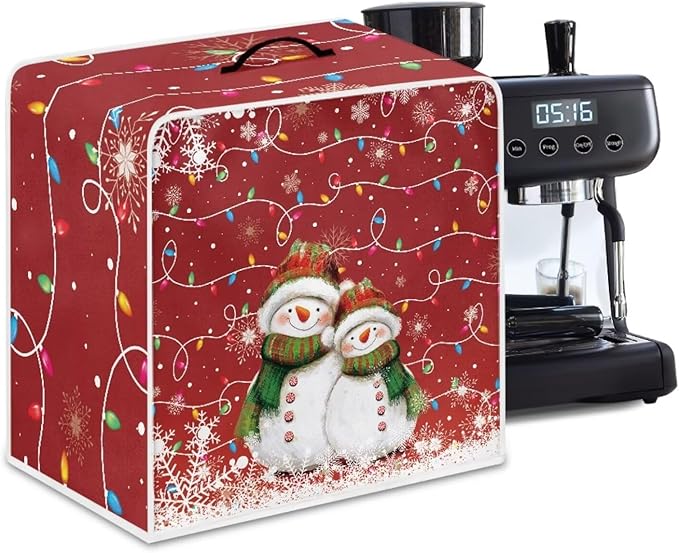 Coffee Maker Dust Cover, Cute Snowman Christmas Mixer Dustproof Protector by Unknown