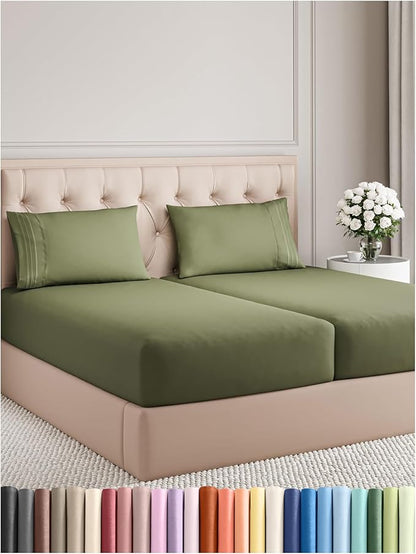 Split King Size 5 Piece Sheet Set by CGKUnlimited