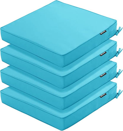 Outdoor Chair Cushions 18.5x16 Inch Waterproof Patio Chair Cushions by COMCAVER
