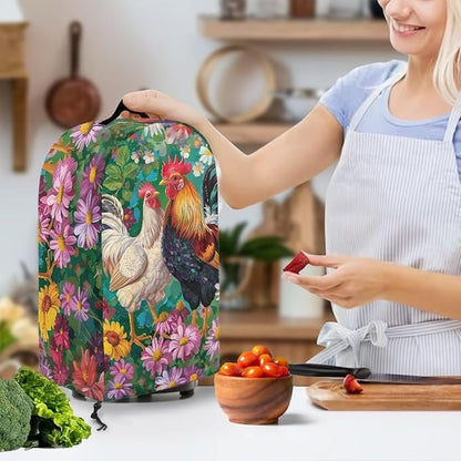 Rooster Flower Blender Dust Cover Stand Mixer or Coffee Maker Appliance Covers - Image 3
