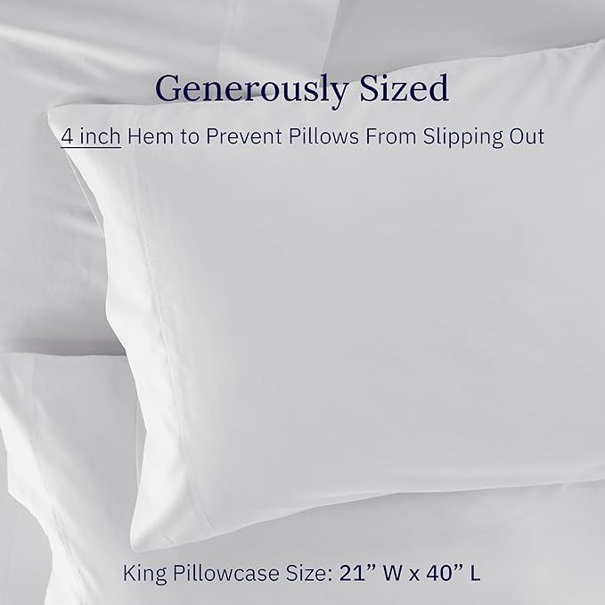 California Design Den Hotel Quality King Pillow Covers Set of 2 - Image 4