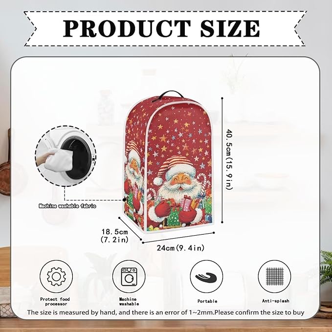 Christmas Blender Covers for Kitchen Countertop Decor, Santa Claus Blender - Image 5