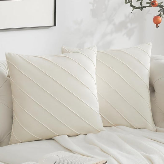 GIGIZAZA Decorative Velvet Pillow Covers 16x16, Living Room Square Cushion by GIGIZAZAFocusingonhomedecoration