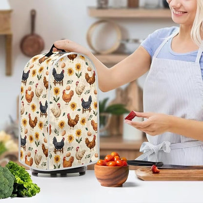 Talayituse Rooster Chicken Egg Sunflower Print Blender Dust Cover - Image 3