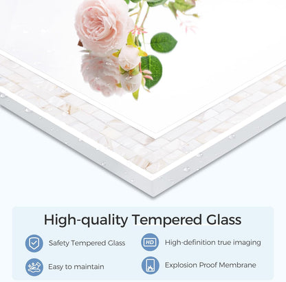 tanmicoshomy white 24 x 36 inch mosaic bathroom, side view