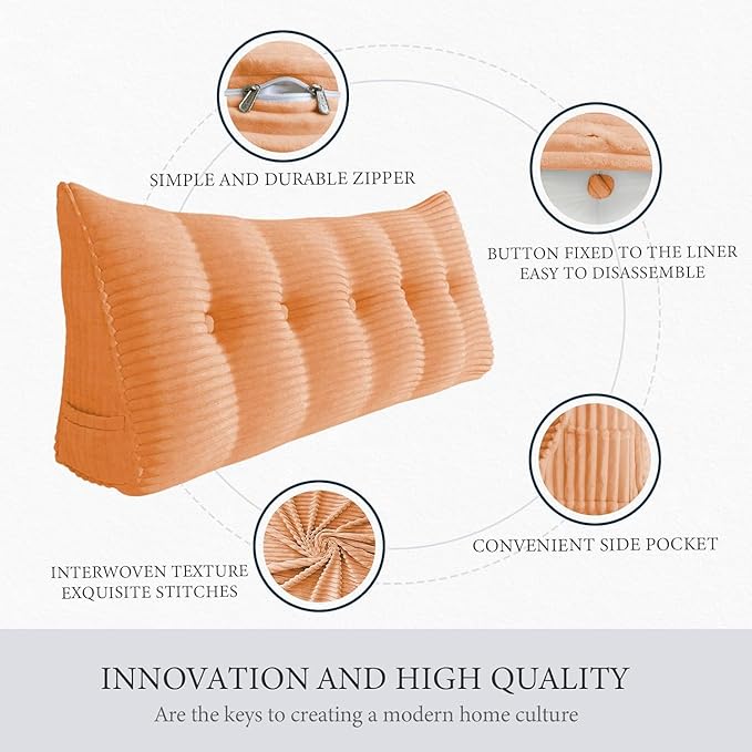 Wedge Headboard Pillow Dorm Room Reading Pillow Back Support - Image 5