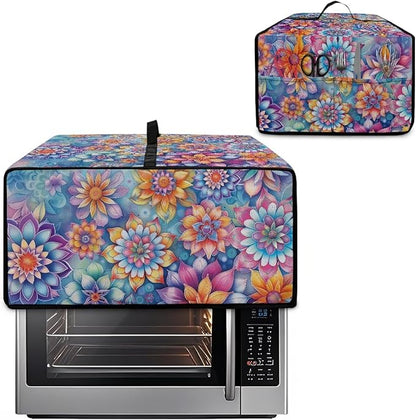 Boho Mandala Floral Print Microwave Oven Dust Cover - Image 2