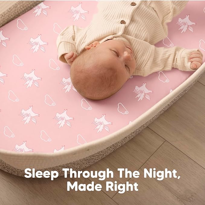 2-Pack Baby Bassinet Sheets Girl, Boy - Image 6