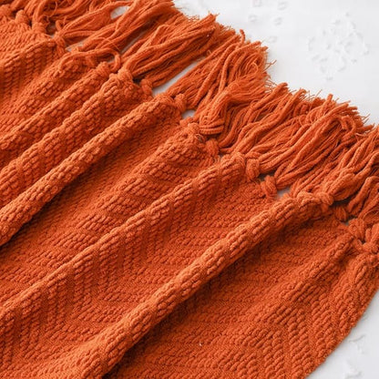 BATTILO HOME Burnt Orange Throw Blanket - Image 8