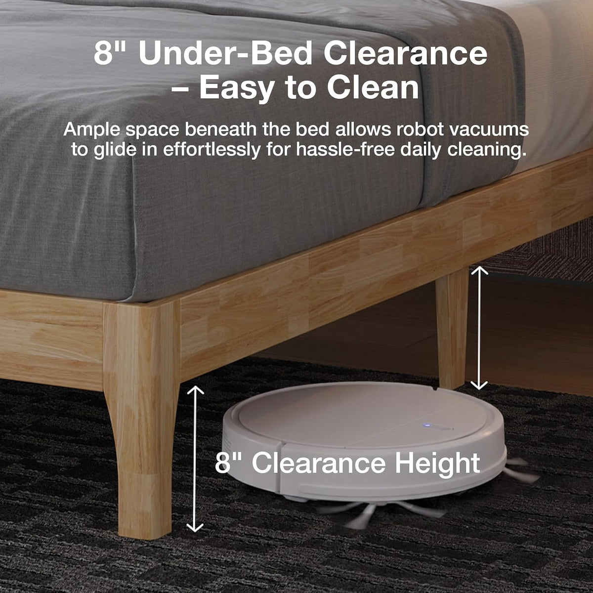 novilla queen size bed frame with 3-level adjustable, package contents