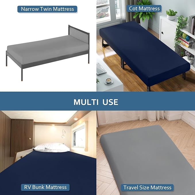 Cot Sheet 31" x 75", Cot Fitted Sheet Ultra Soft and Breathable Snug Fit - Image 6