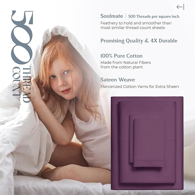Mayfair Linen 100% Cotton Bed Sheets Queen Sheet Set - Image 5