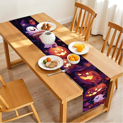 Halloween Table Runner – 13x72 Inch Festive Table Decor by THISFIND