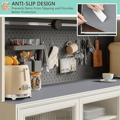 Self-Adhesive Shelf Liner Kitchen Liner, Waterproof Backed Paper Easy Peel and - Image 6