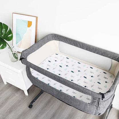 Bassinet Sheet 4 Pack for Baby Boys, Bassinet Sheets Ultra Soft Universal Fit - Image 2