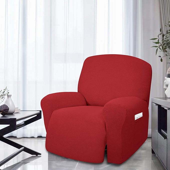 Easy-Going 4 Pieces Oversized Recliner Stretch Sofa Slipcover Sofa Cover - Image 2