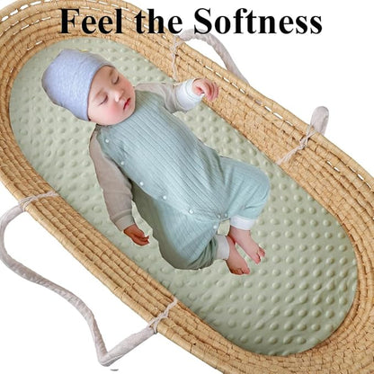 Dot Bassinet Sheet Set 2 Pack Stretch Fitted Cradle Sheets, Ultra Soft - Image 5