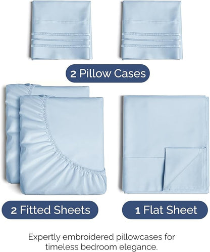 Split King Size 5 Piece Sheet Set - Image 2