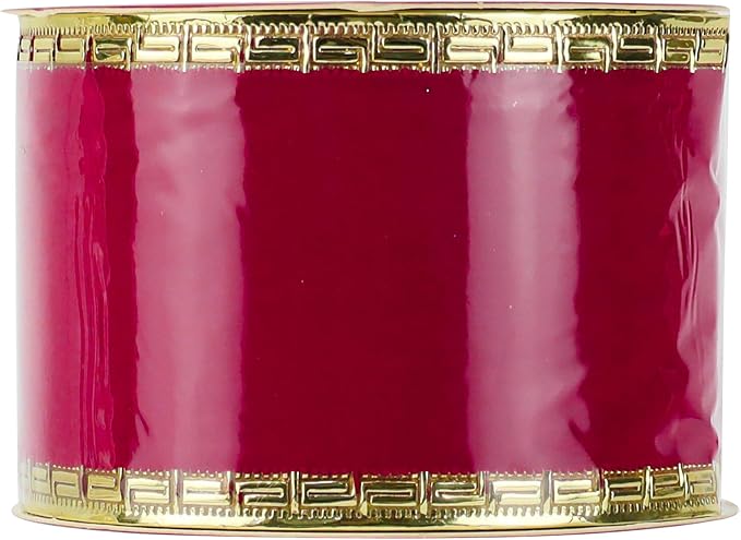 MEEDEE 2.5 Inch Red Velvet Christmas Ribbon 10 Yards Velvet Wired Ribbons - Image 9