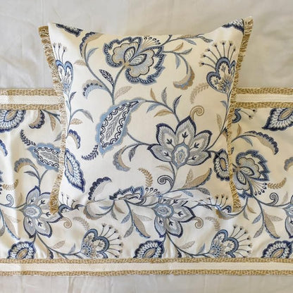 The HomeCentric King/Queen/Twin Blue Designer Queen 74"x18" Bed Runner - Image 2